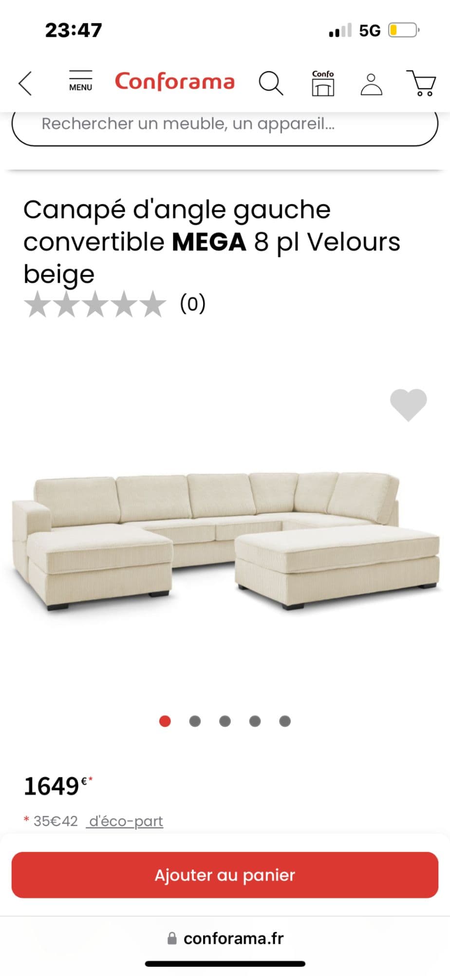 Canapé 7 Places Convertible