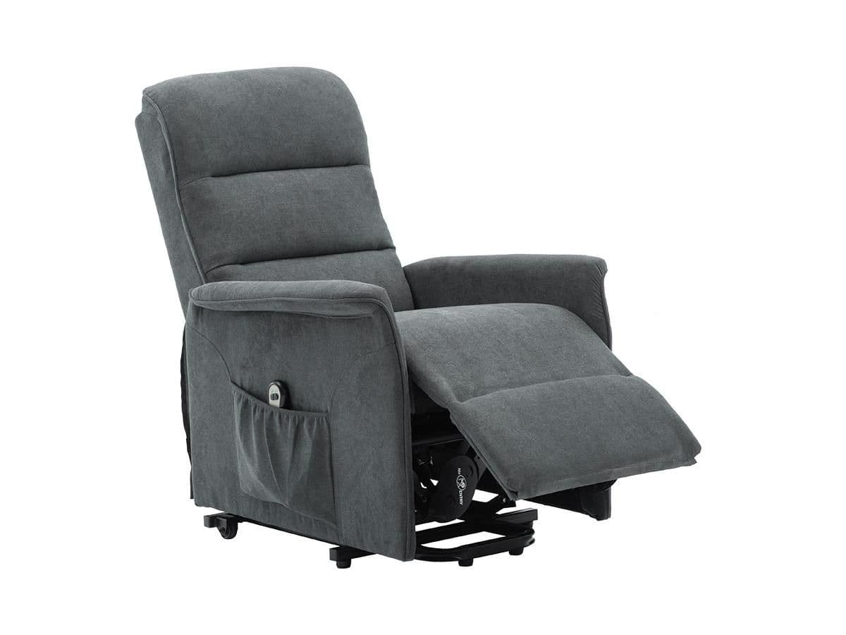 Fauteuil releveur électrique en tissu CAPUCINE - Anthracite