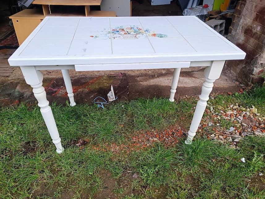 Petite Table De Cuisine Bois Faience