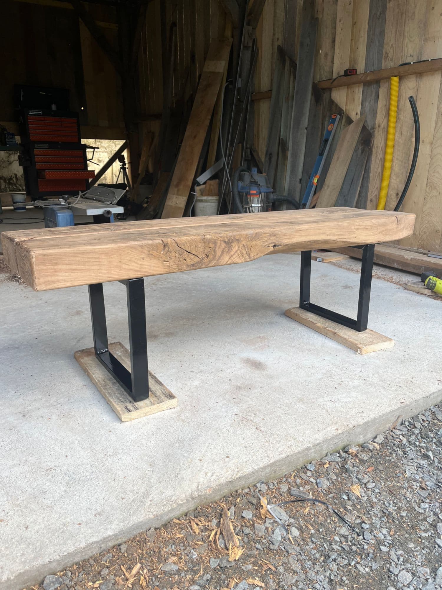 Banc Chêne Industriel