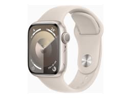 Apple Watch Series 9 GPS - Boîtier Aluminium 41 mm Lumière stellaire - Bracelet M/L