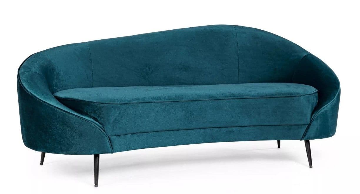 Canapé Luxe En Velours Bleu Profond