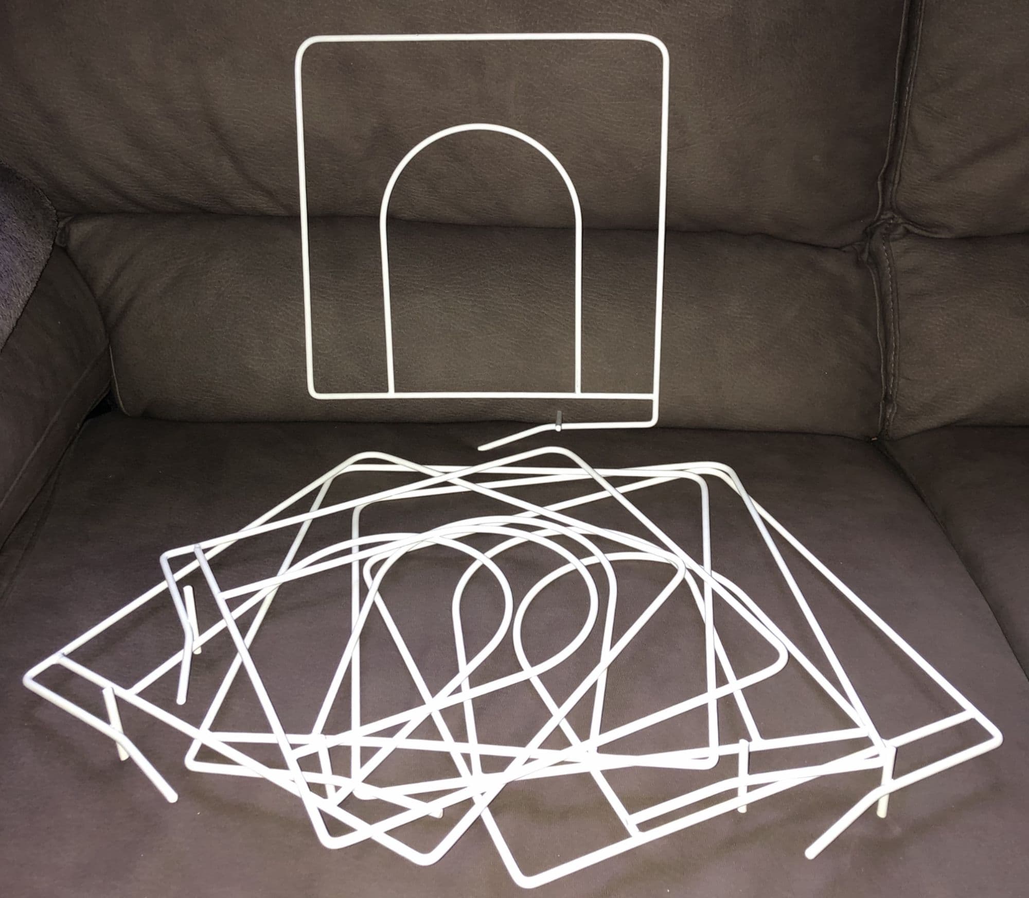 Lot De 6 Séparateurs / Diviseurs D'étagères En Métal Blanc Pour Armoire Ou Placard