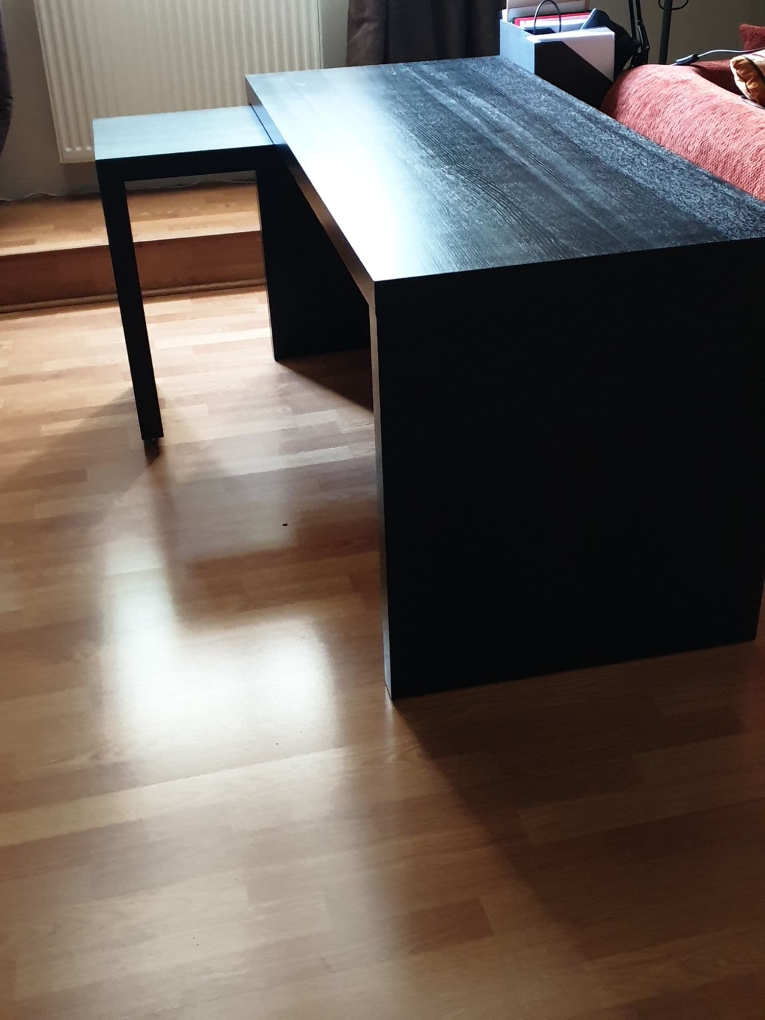BUREAU IKEA MALM BRUN NOIR
