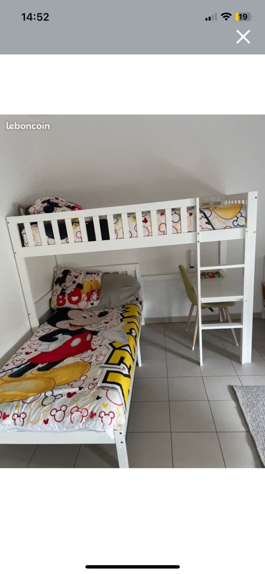 Lit Superposé Avec Bureau Intégré