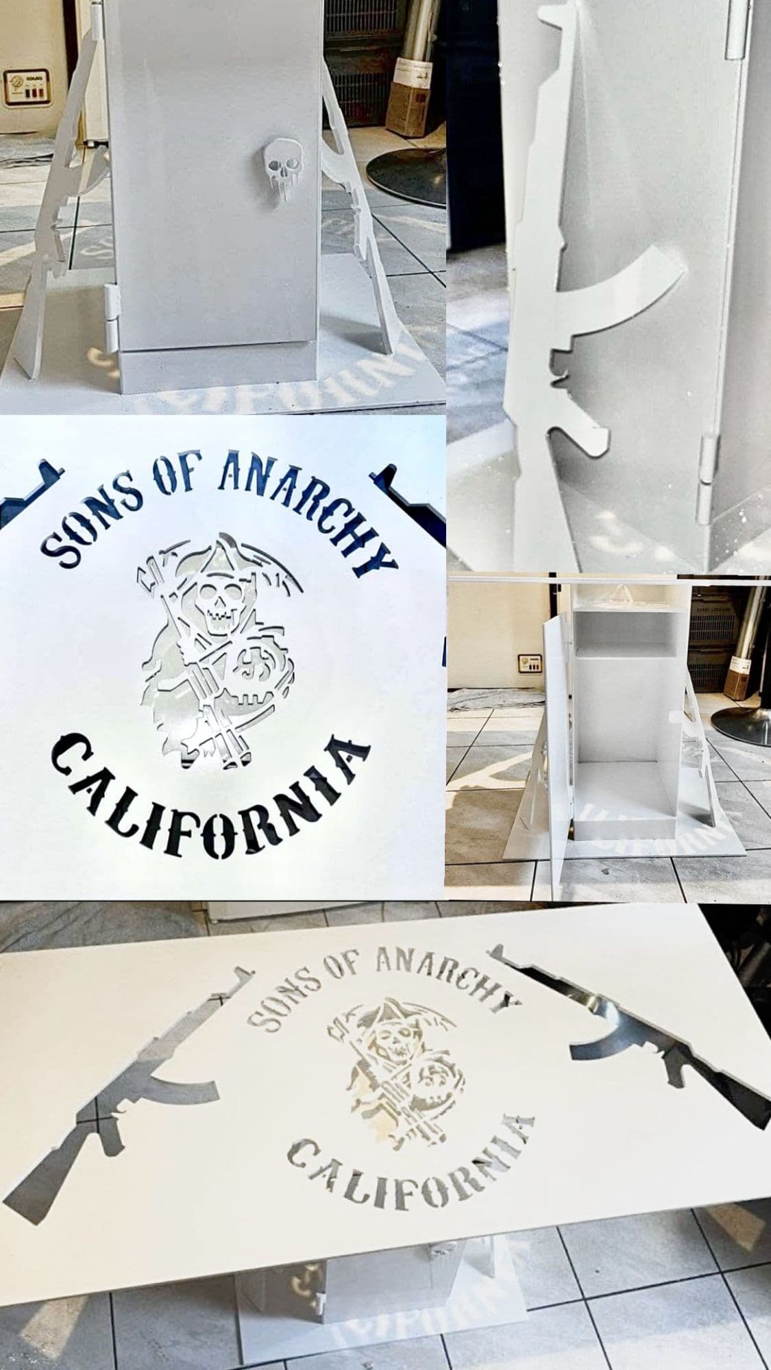 Table Basse Son S Of Anarchy Acier 6mm  Peinture Epoxy