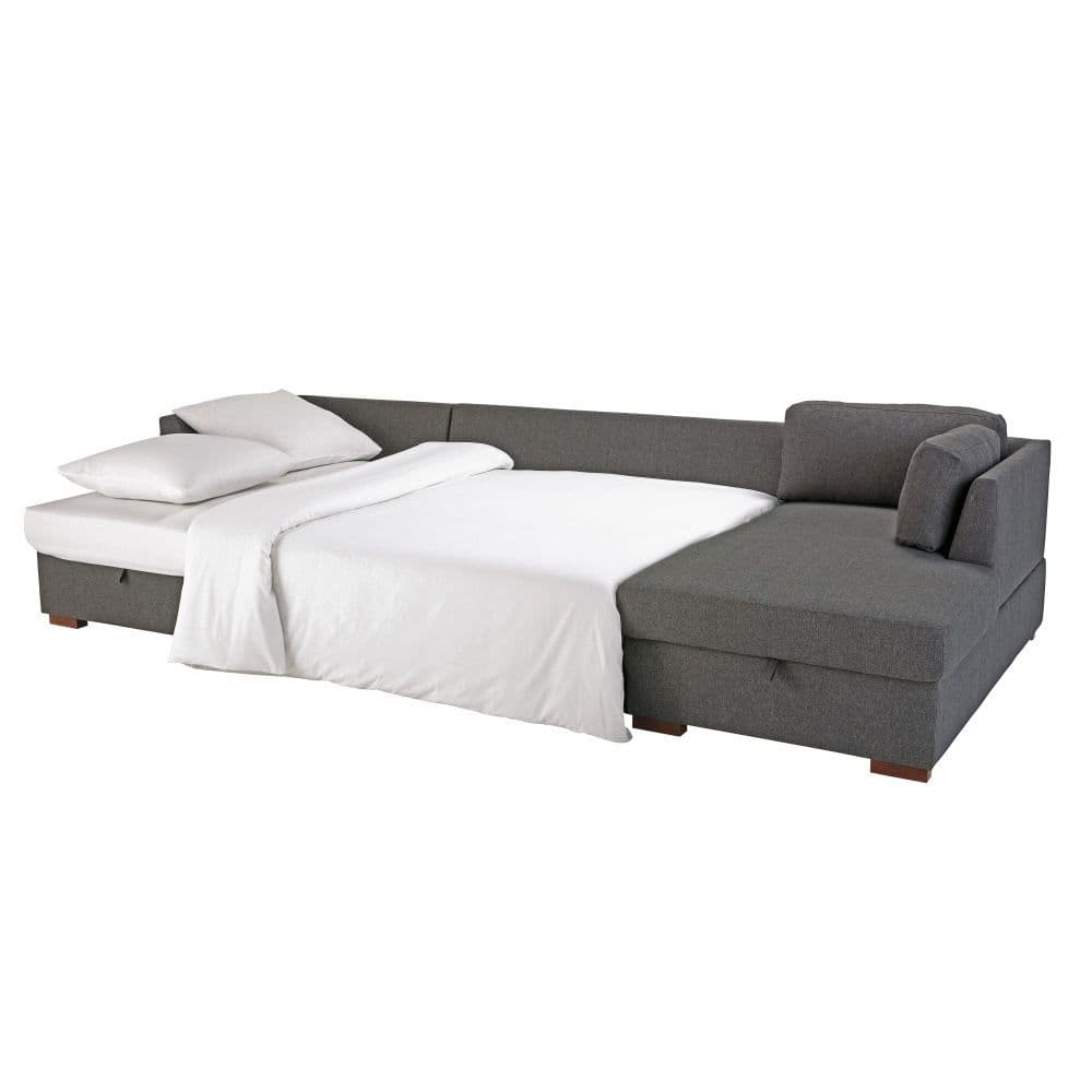 Canapé Panoramique Convertible 7 Places Gris
