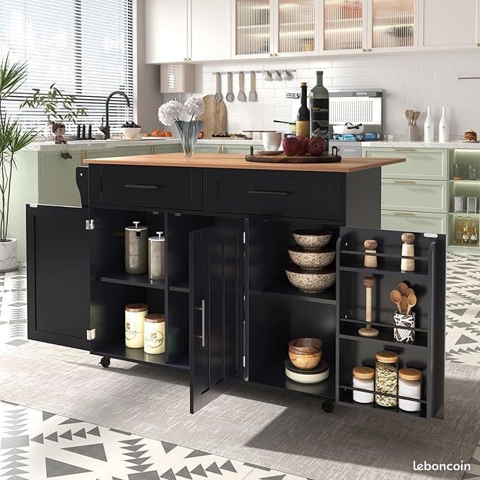ILOT DE CUISINE avec ou sans ses 2 CHAISES TABOURETS BARS