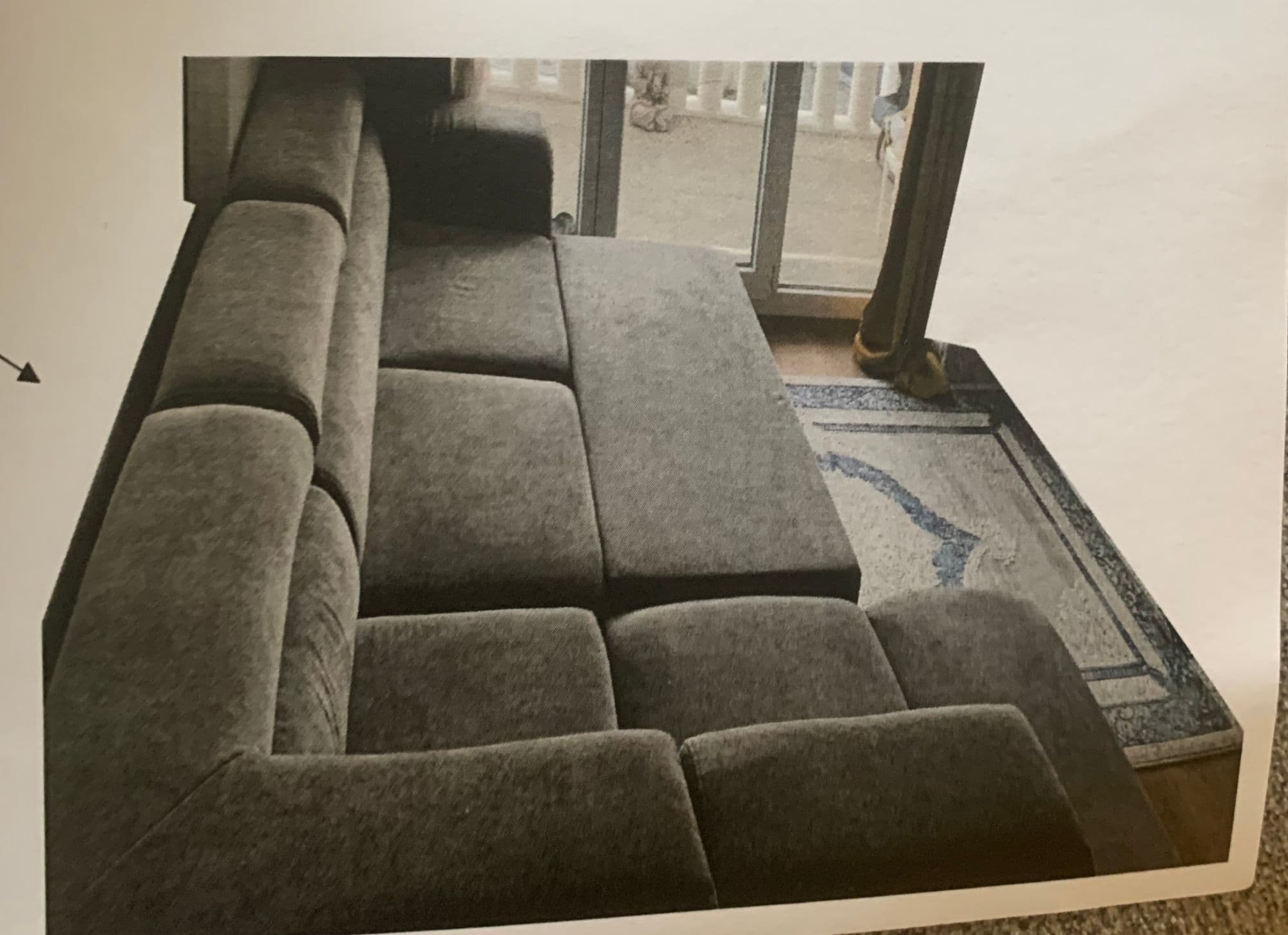 Fauteuil d'angle Gris