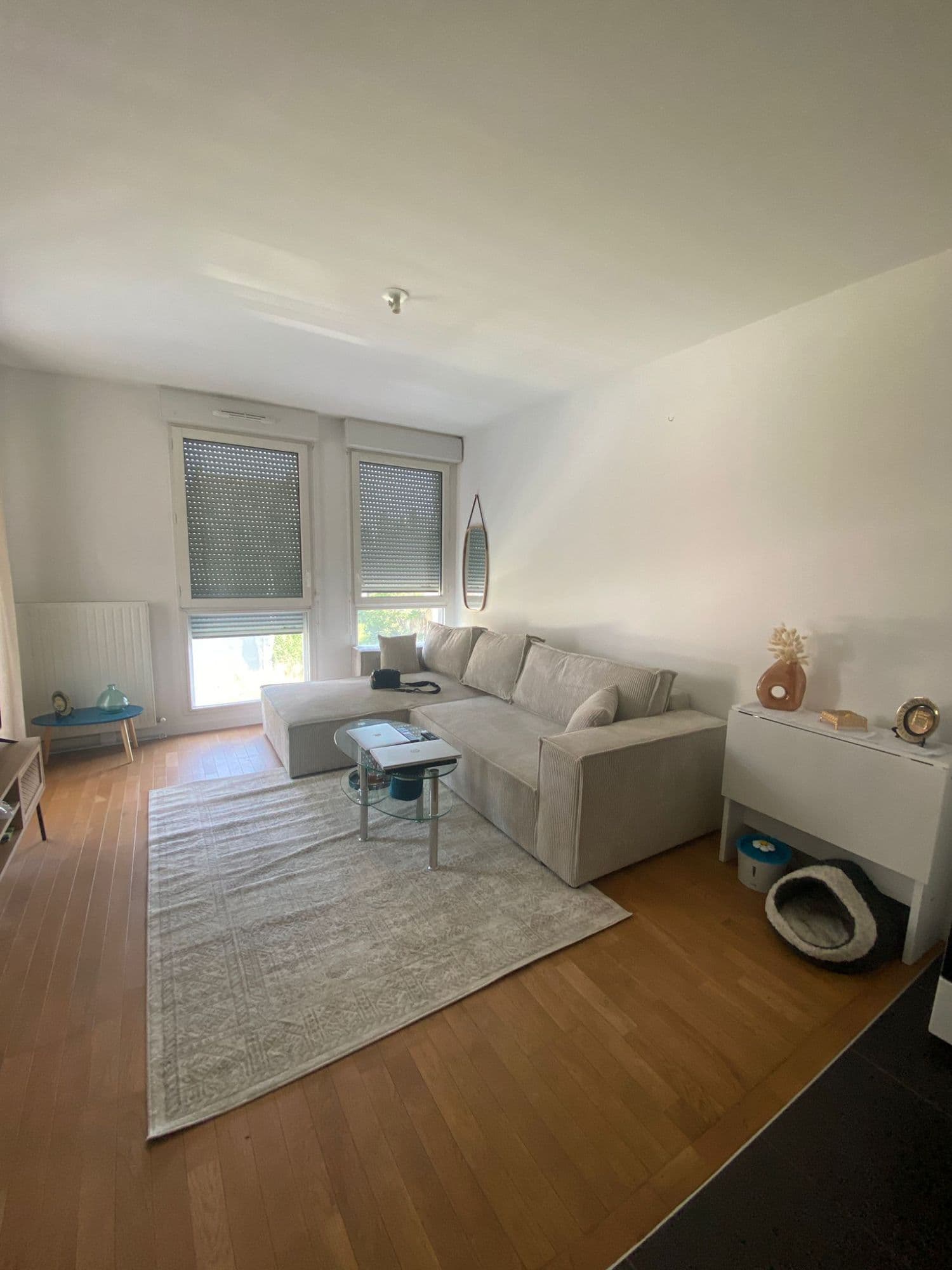 Canapé 5 Places Velours Côtelé Beige