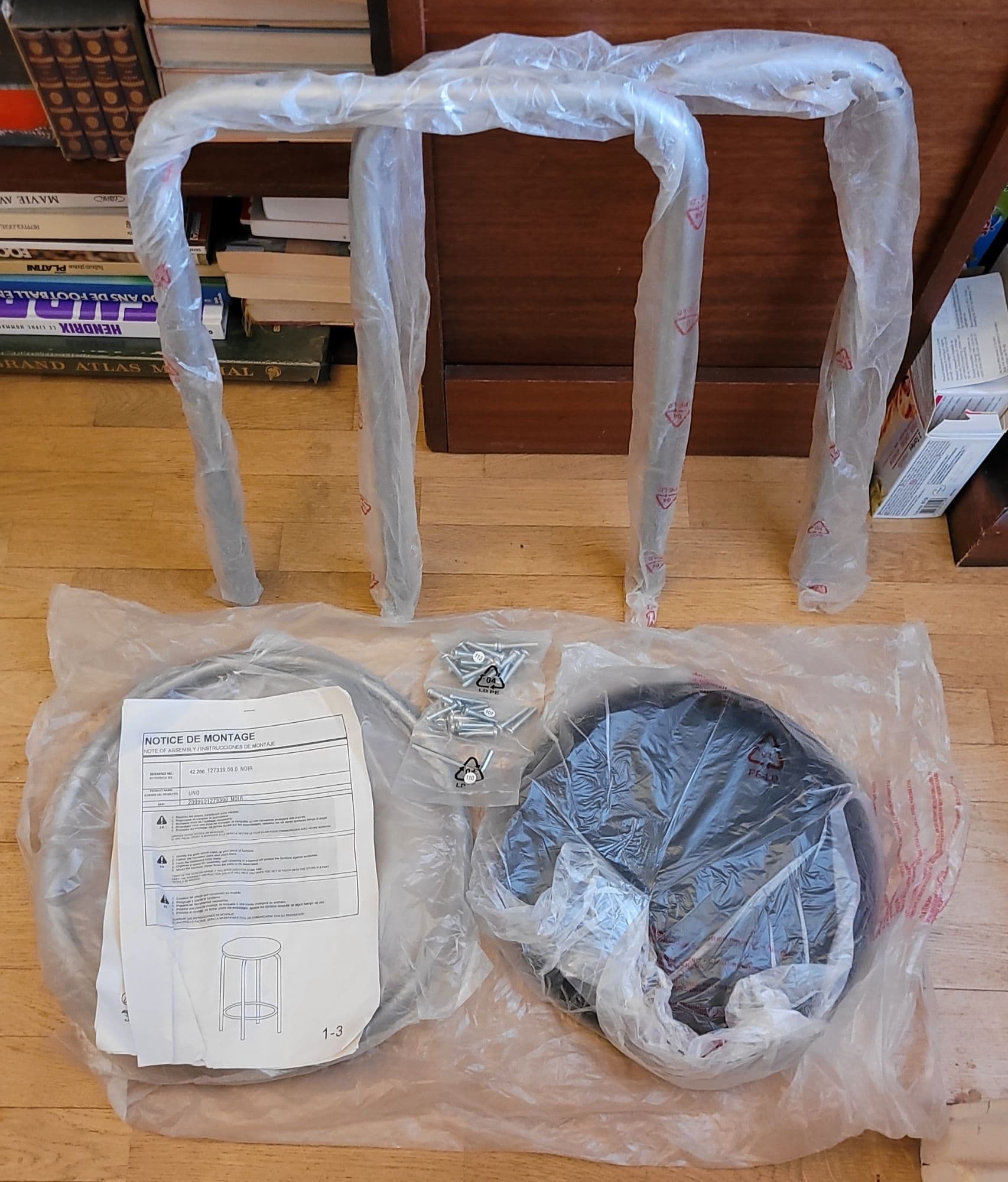 Lot De 4 Tabourets (En Kit) Style Industriel De Bar En Acier Galvanisé