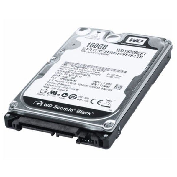 Disque Dur 160Go SATA 2.5" WESTERN DIGITAL Scorpio Black WD1600BEKT 7200RPM 16Mo