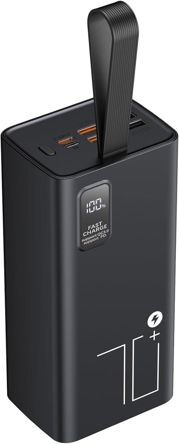 Power Bank, Batterie Externe Pour Téléphone Portable 5 Sorties, 2 Entrées, Écran Led Et Pd 30 W ¿ Power Bank 70 000 Mah Pour Batterie Externe De Grande Capacité