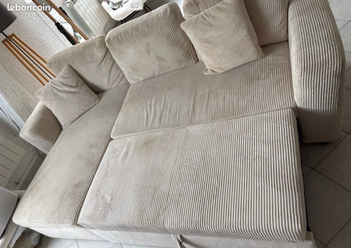 Canapé Happy Acvr Velour Côtelé