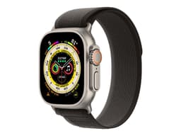 Apple Watch Ultra - Boîtier 49 mm Titane avec Bracelet Nylon Noir/gris de taille M/L
