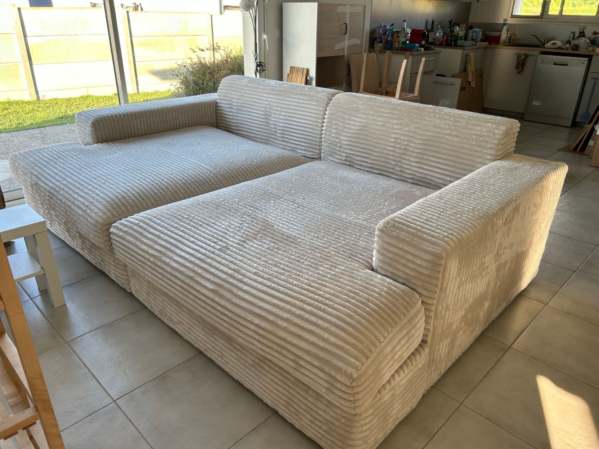 Canapé Droit 4 Places Avec Double Méridienne