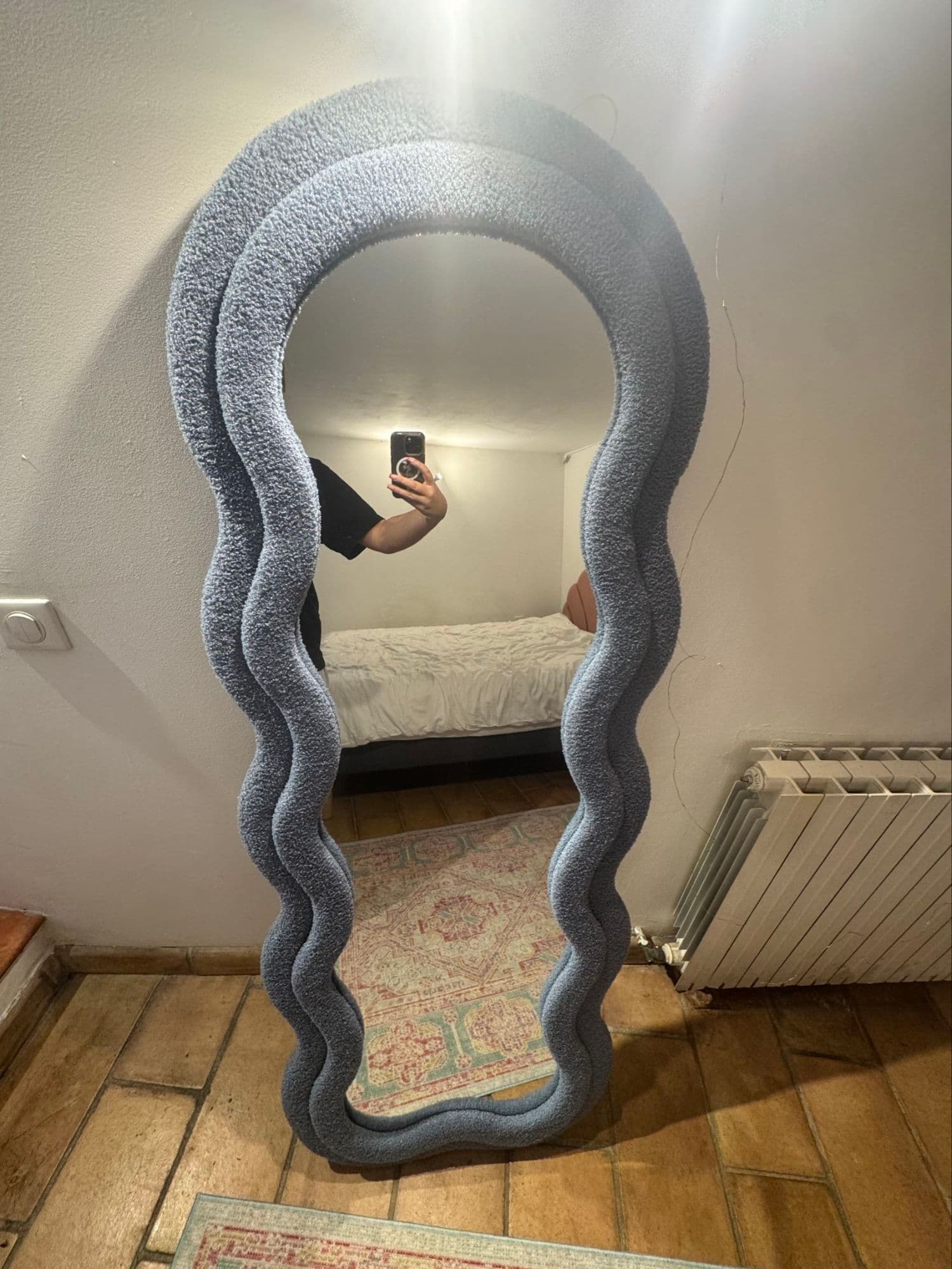 Grand miroir bleu