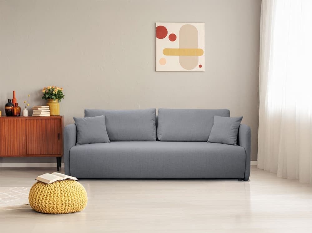 Canapé Convertible 3 Places Gris