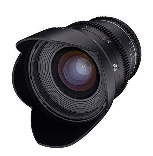 SAMYANG Objectif MF 24 mm T1,5 VDSLR MK2 MFT ? Grand Angle T1,5 pour Montage MFT, Distance focale Fixe de 24 mm, Follow Focus Couronne dentée Plein