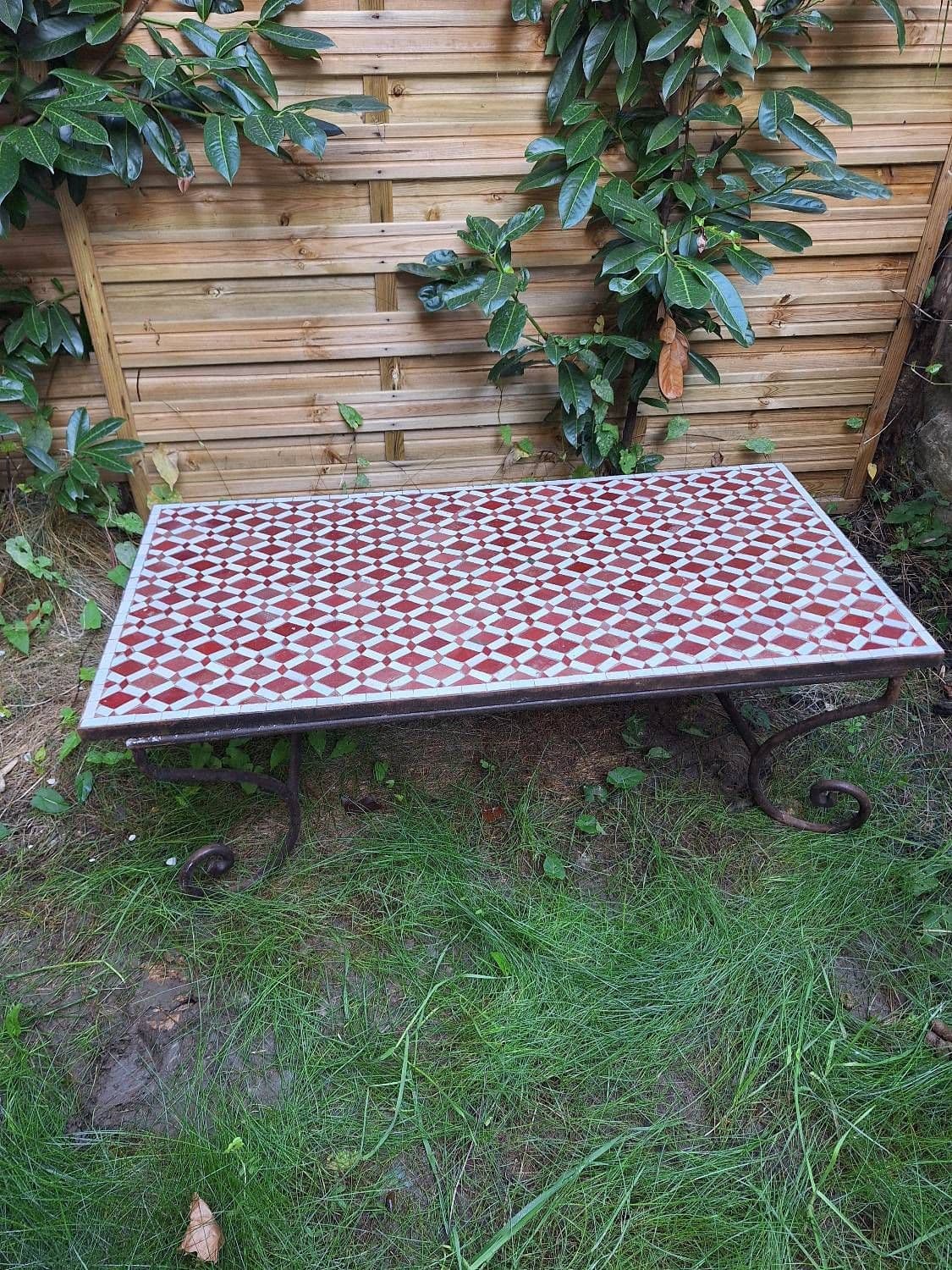 Table Fer Forgé Et Mosaïque