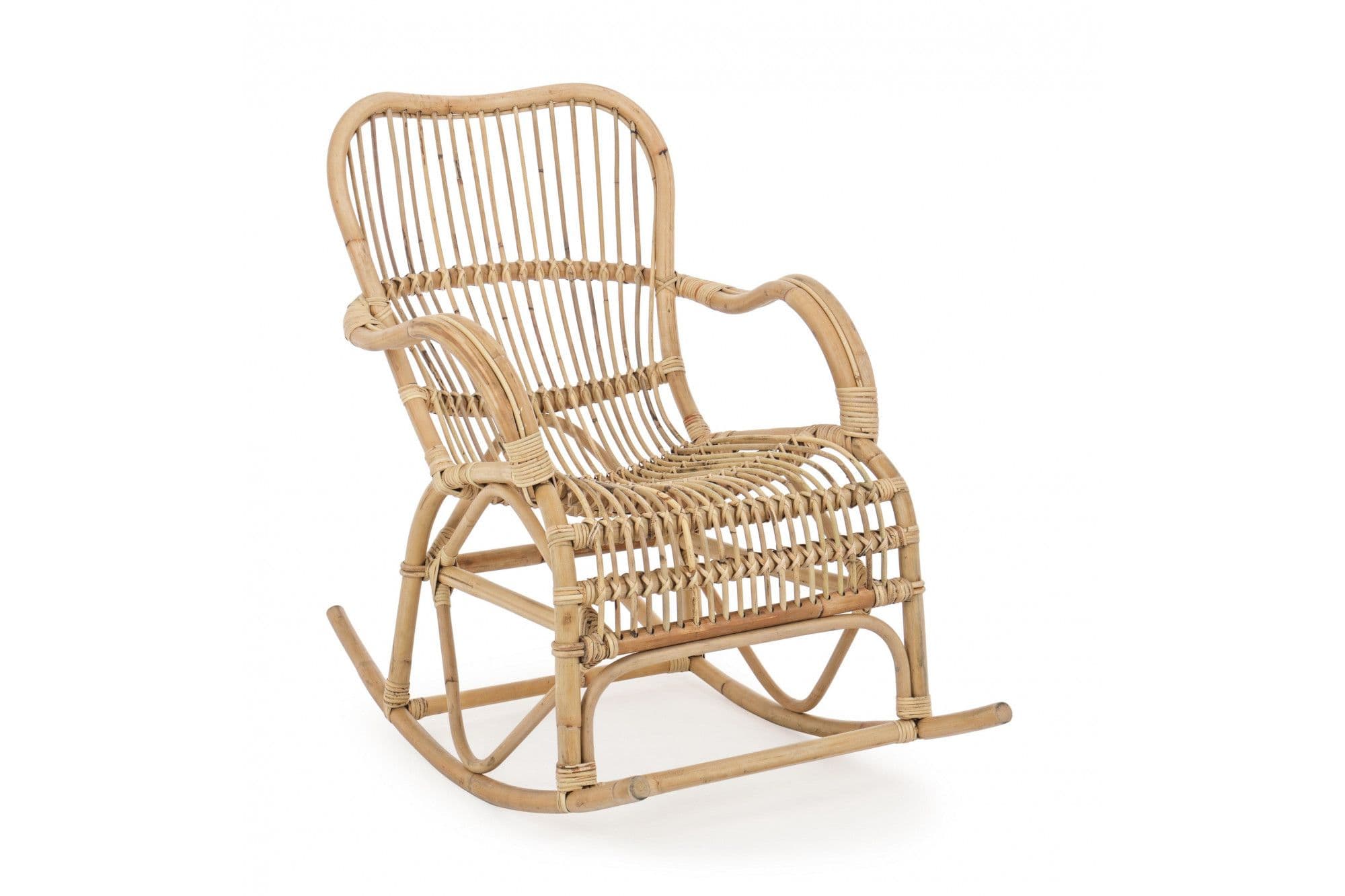 Rocking chair en rotin