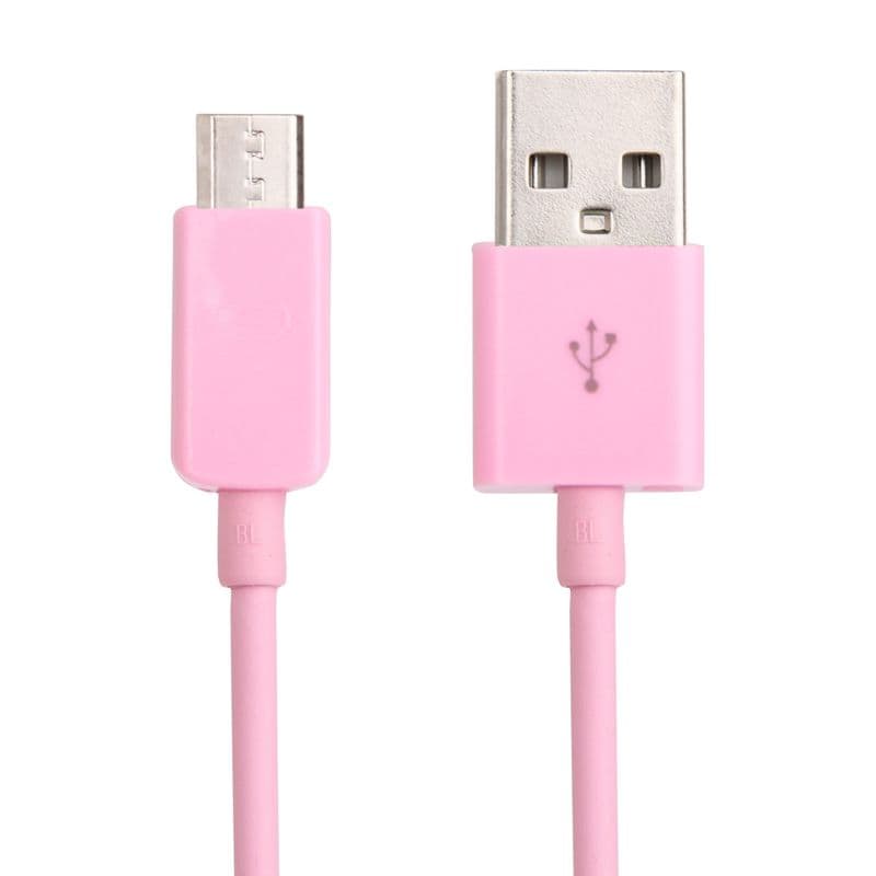 Xiaomi Redmi Note 4G Câble Data Micro USB rose 1 mètre pour charge, synchronisation et transfert de données.