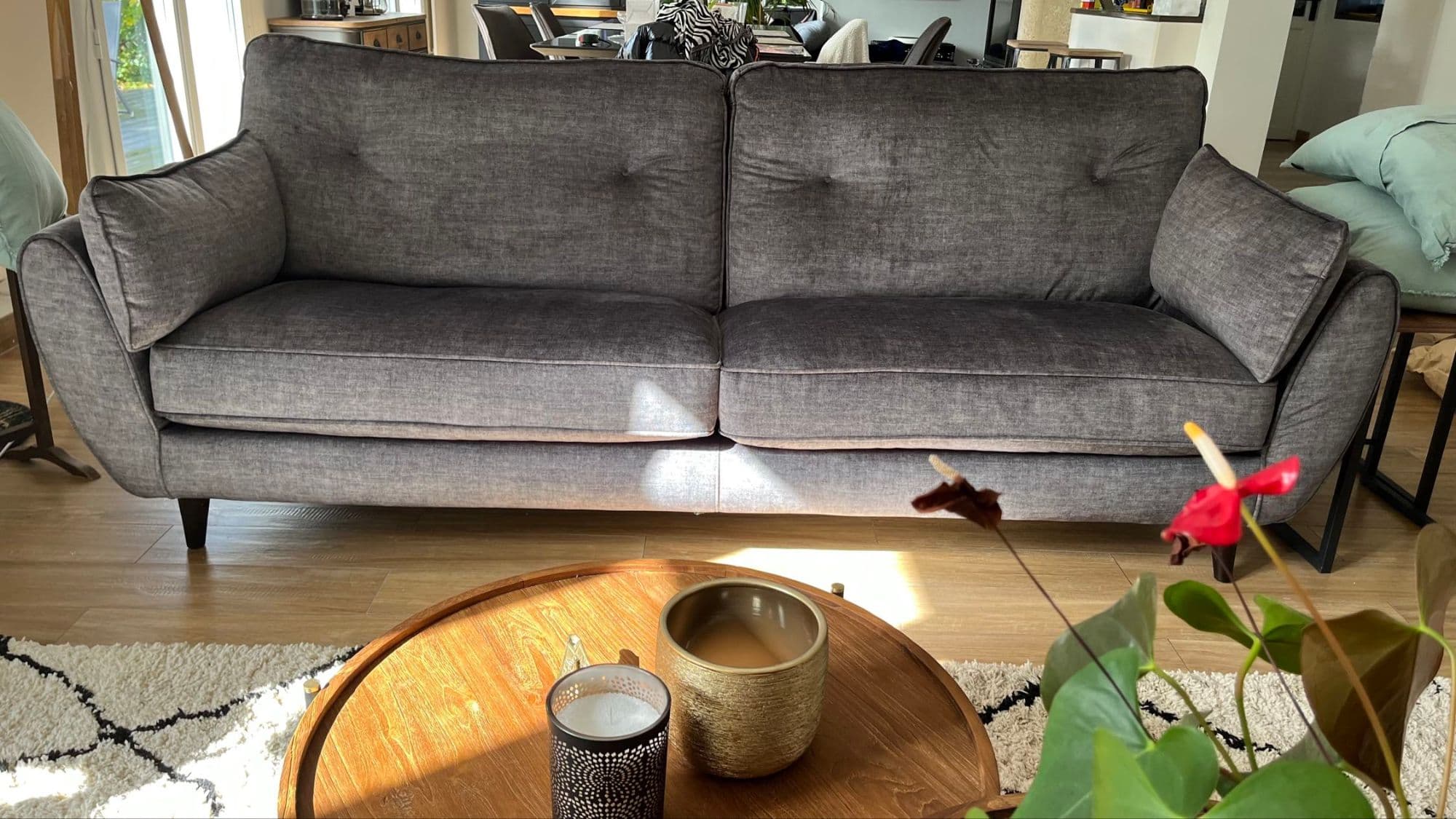 Canapé 4 Places Gris Anthracite Marque Poltronesofa Modèle Albignano