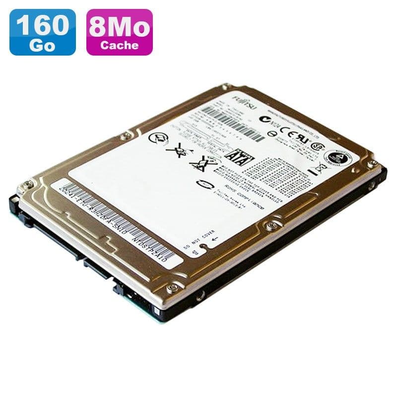 Disque Dur 160Go SATA 2.5" Fujitsu MHY2160BH 5400RPM Pc Portable 8Mo