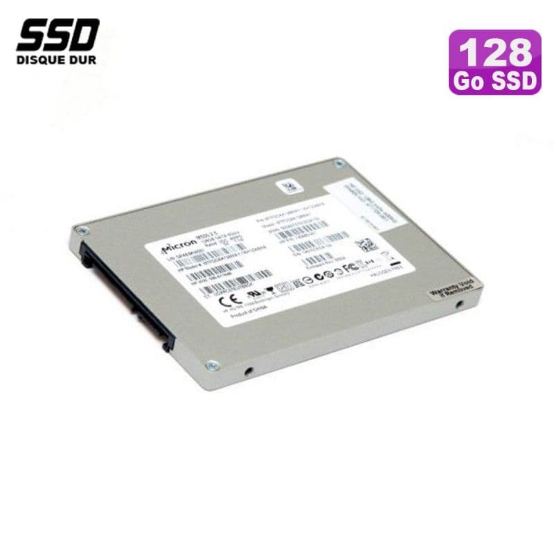 SSD 128Go Micron MTFDDAK128MAY-1AH1ZABHA M504 HP 590-611648 745685-001 SATA