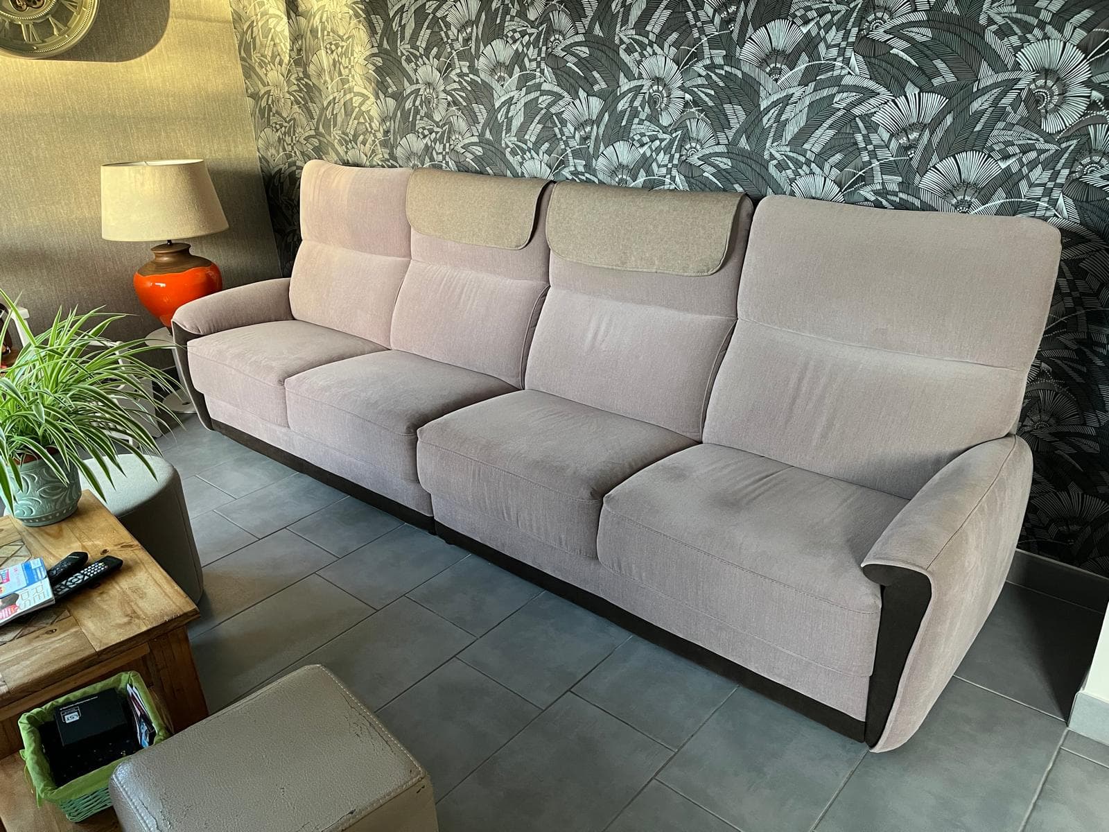 Grand canapé tissu 4 places