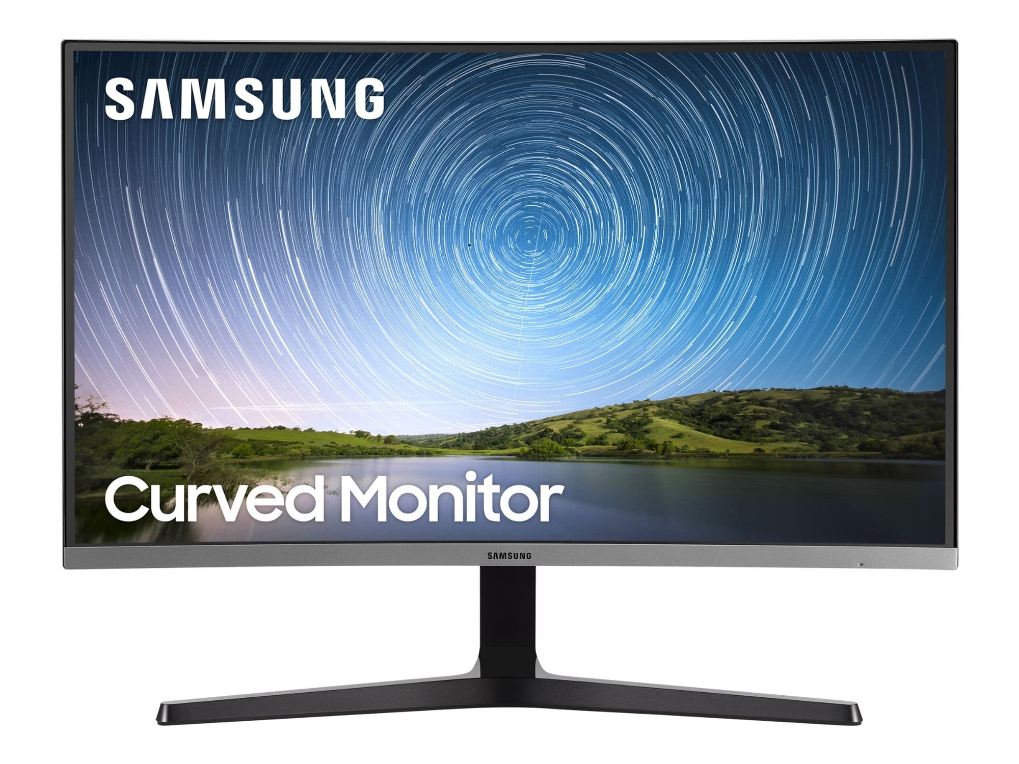 Samsung C27R504FHP - CR50 Series - écran LED - incurvé - 27" (26.9" visualisable) - 1920 x 1080 Full HD (1080p) @ 60 Hz - VA - 300 cd/m² - 3000:1 - 4 ms - HDMI, VGA - bleu foncé/gris