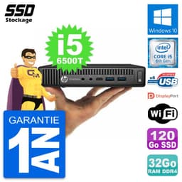Ultra Mini PC HP 800 G2 DM Core i5-6500T RAM 32Go SSD 120Go Windows 10 Wifi
