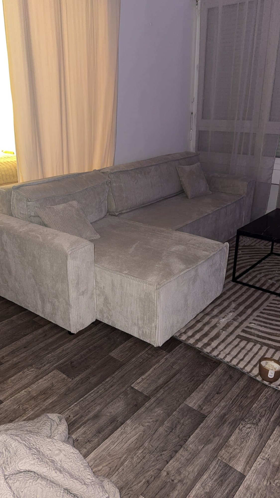 Canapé 4 places convertible avec angle réversible