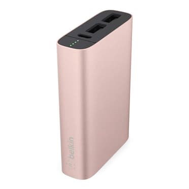 Belkin Mixit Metallic Power Pack 6600 - Banque D'alimentation 6600 Mah - 3.4 A - 2 Connecteurs De Sortie (Usb (Alimentation Uniquement)) - Sur Le Câble : Micro-Usb - Or Rose
