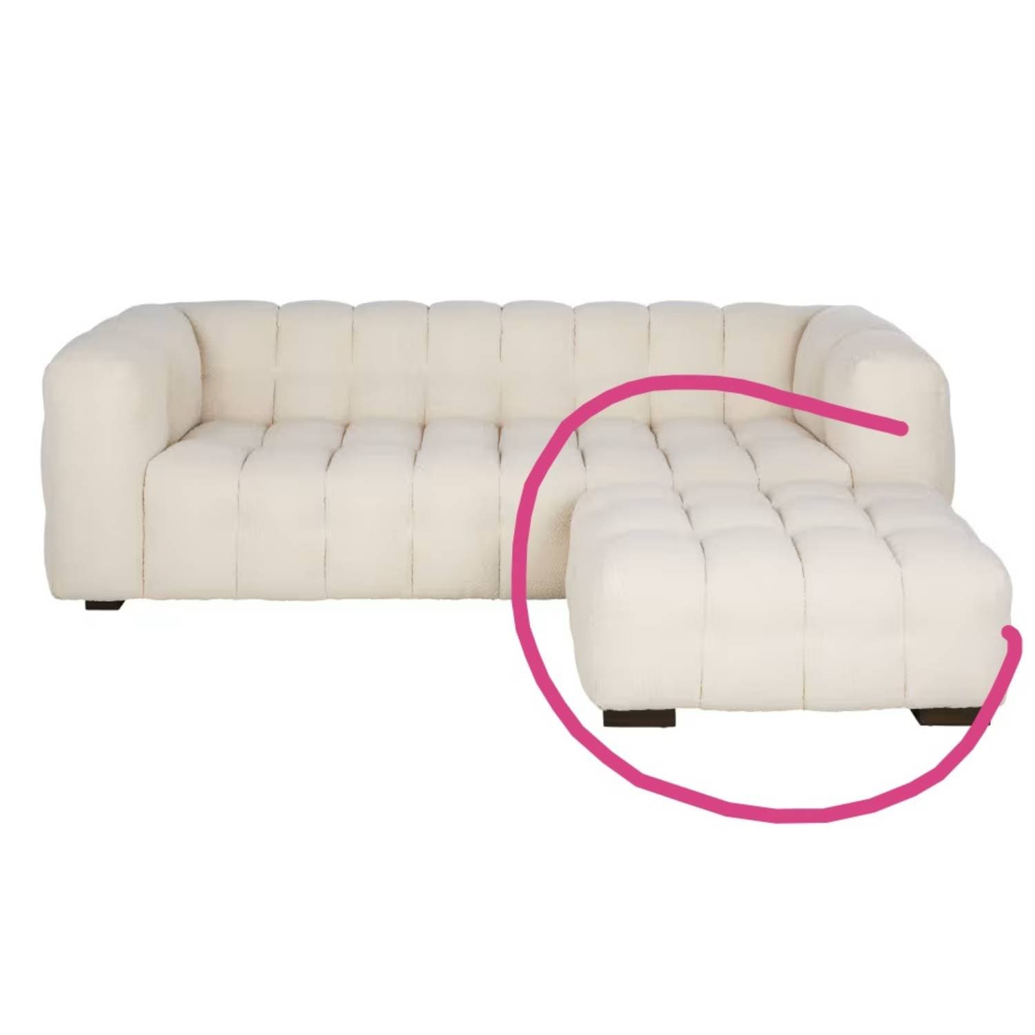 Banc Nuage  Bouclette Banquette Blanc Crème