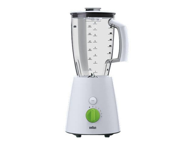 Braun Tribute Collection JB 3010 - Bol mixeur blender - 2 litres - 800 Watt - blanc/vert