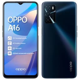 OPPO A16 4Go Ram 64Go 4G Noir Helio G35 Triple Caméra 5000mAh