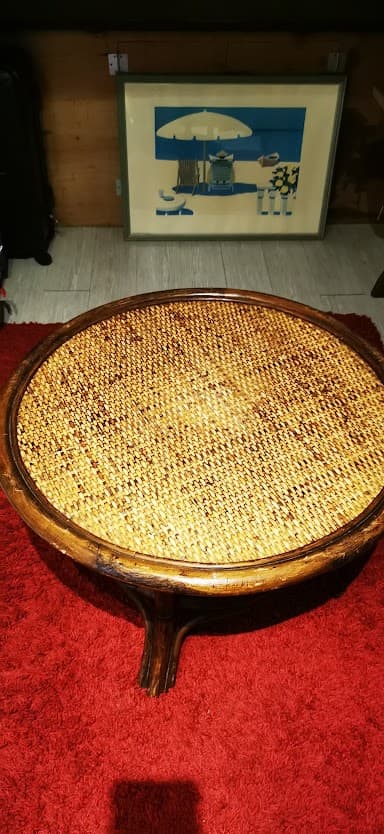 table basse en rotin