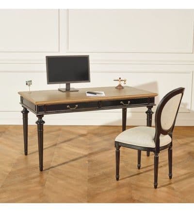 Bureau 2 Tiroirs En Chêne Yvan