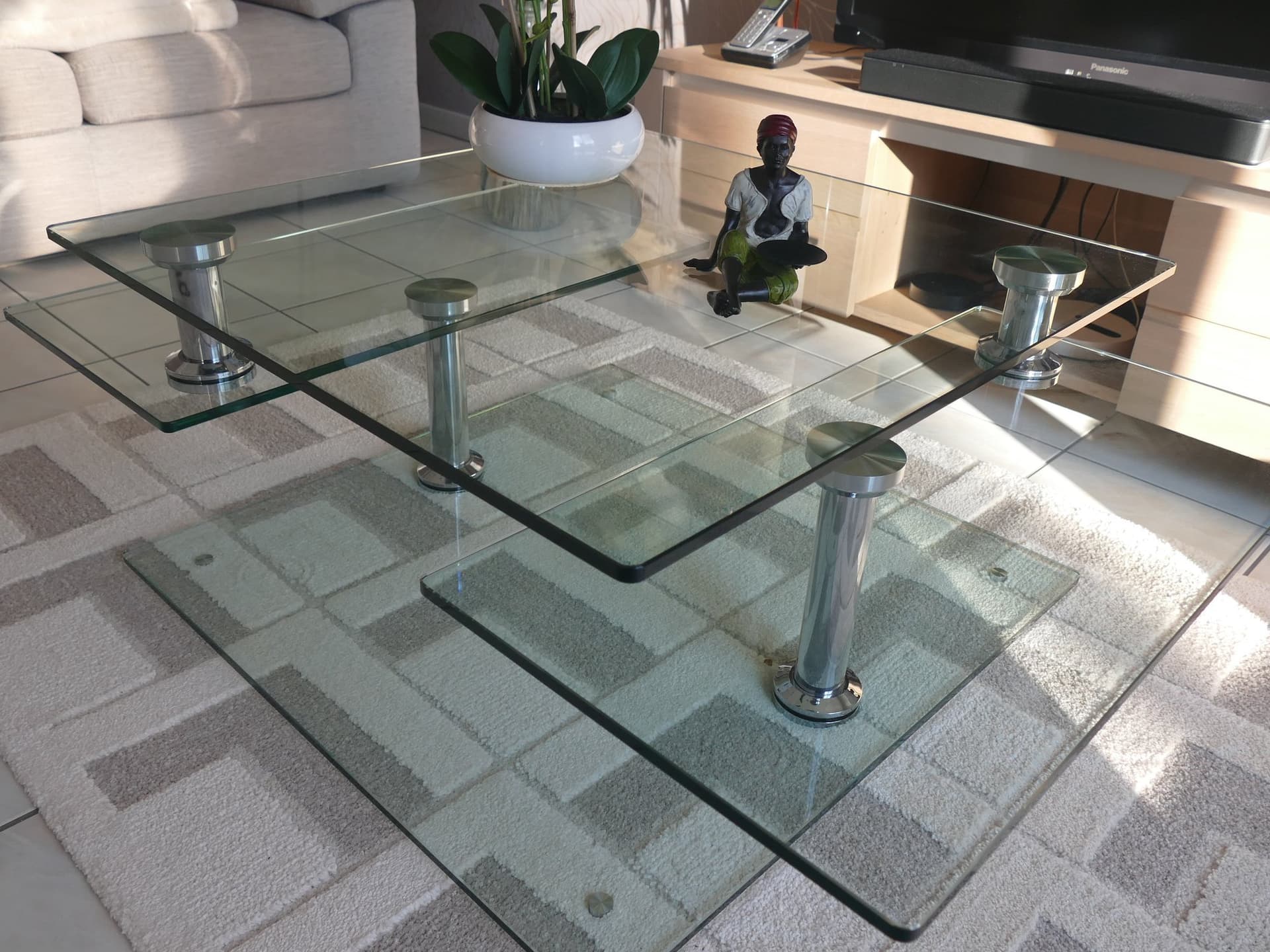Table basse modulable.