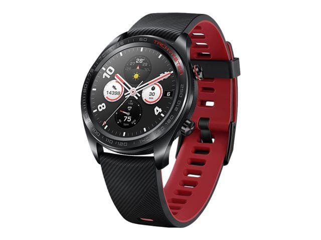 HONOR Watch Magic - Noir météorite - Montre connectée avec bracelet - noir lave - affichage 1.2" - Bluetooth, NFC - 32.5 g