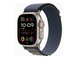 Apple Watch Ultra 2 GPS + Cellular - Boîtier Titane 49 mm - Boucle Alpine Bleue - Bracelet M