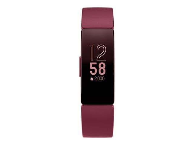 Fitbit Inspire - Tracker d'activités avec bracelet - élastomère - sangria - taille du bracelet : S/L - monochrome - Bluetooth - 20 g
