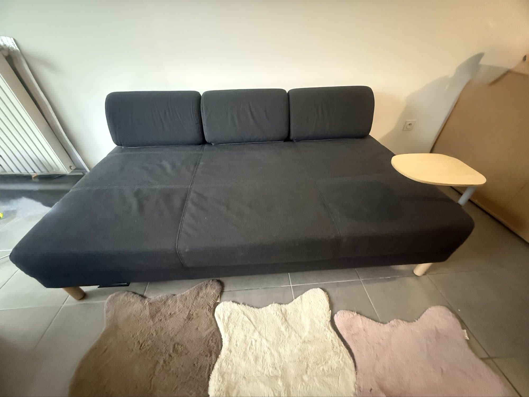 Canapé convertible IKEA FLOTTEBO - gris foncé - très bon état