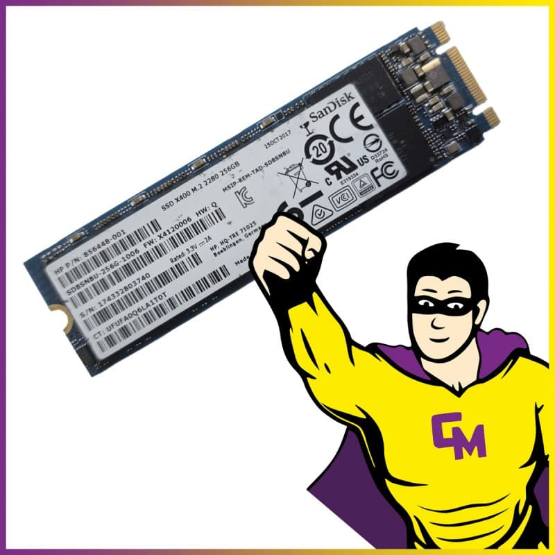 SSD SATA M.2 2280 256 Go SanDisk X400 SD8SN8U-256G-1006 Clé B+M