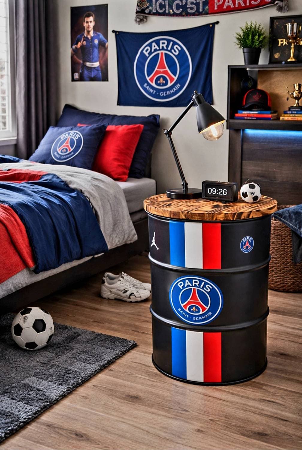 Table de nuit tabouret