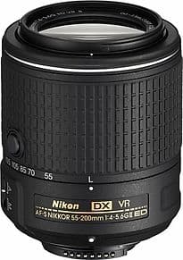 Nikon AF-S DX NIKKOR 55-200 mm F4.0-5.6 ED G VR II 52 mm Filtergewinde (Nikon F Anschluss) schwarz