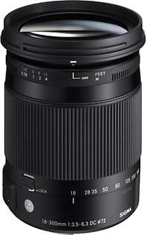 Sigma 18-300 mm F3.5-6.3 DC Macro OS HSM Contemporary 72 mm Filtergewinde (Canon EF Anschluss) schwarz