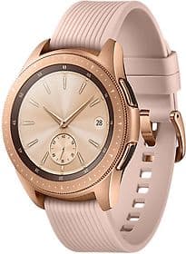 Samsung Galaxy Watch 42 mm gold am Silikonarmband pink [Wi-Fi + 4G]