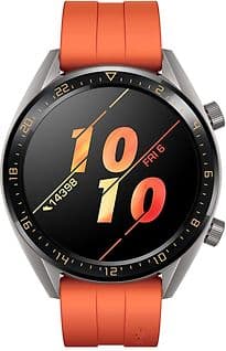 Huawei Watch GT 46,5 mm titangrau am Silikonarmband orange [Active Edition]